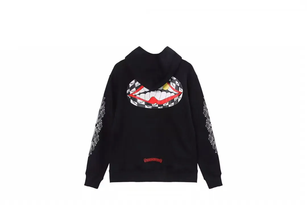 M13—P210 -Chrome Hearts/Chrome Hearts printed sweatshirt cardigan jacket -420 grams of high-density, high-quality wool, soft, delicate and skin-friendly, soft and silky to the touch, warm and skin-friendly -The hardware and zipper accessories are all customized and full of details -Colour: black -Size: S M L XL